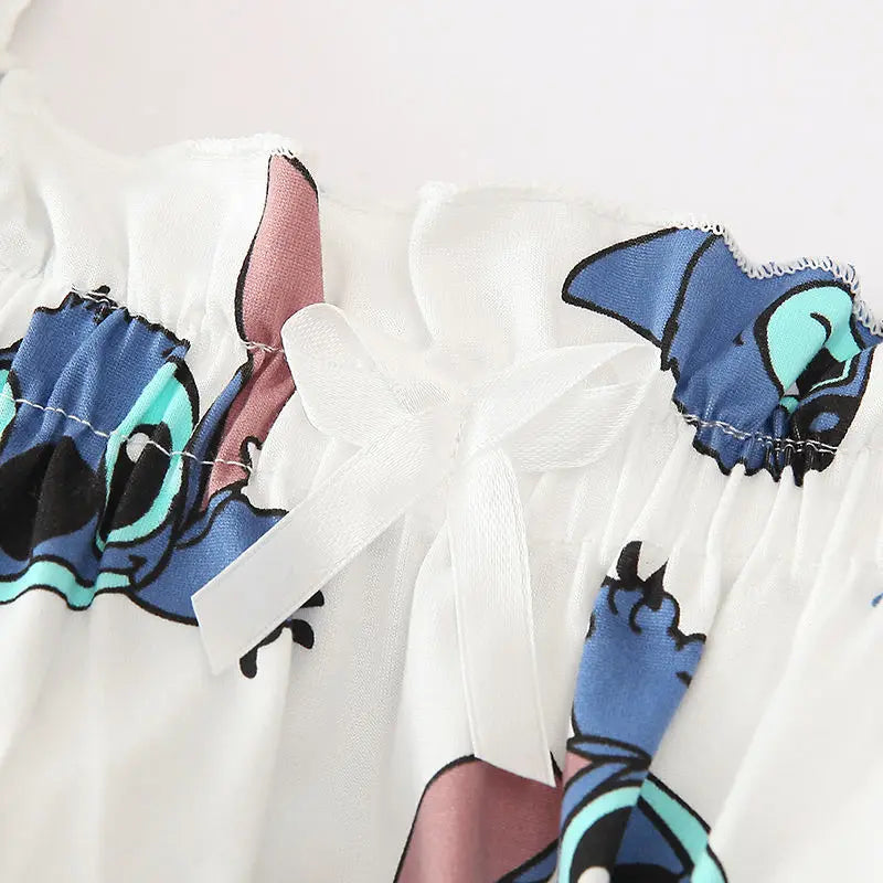 Stitch personality cute couple pajamas women's summer nightdress new cartoon