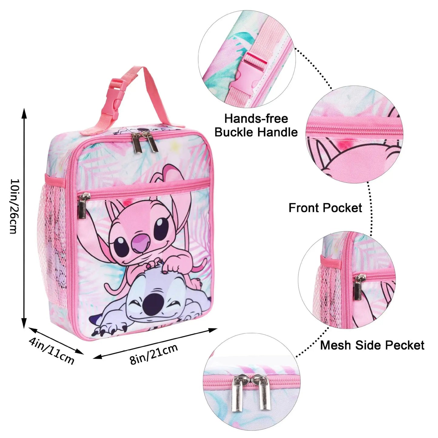 Lovely Stitch Backpacks Software Lilo And Stitch Women Girls School Bags Gradient Ramp Color Cartoon Travel Mochilas bolso mujer