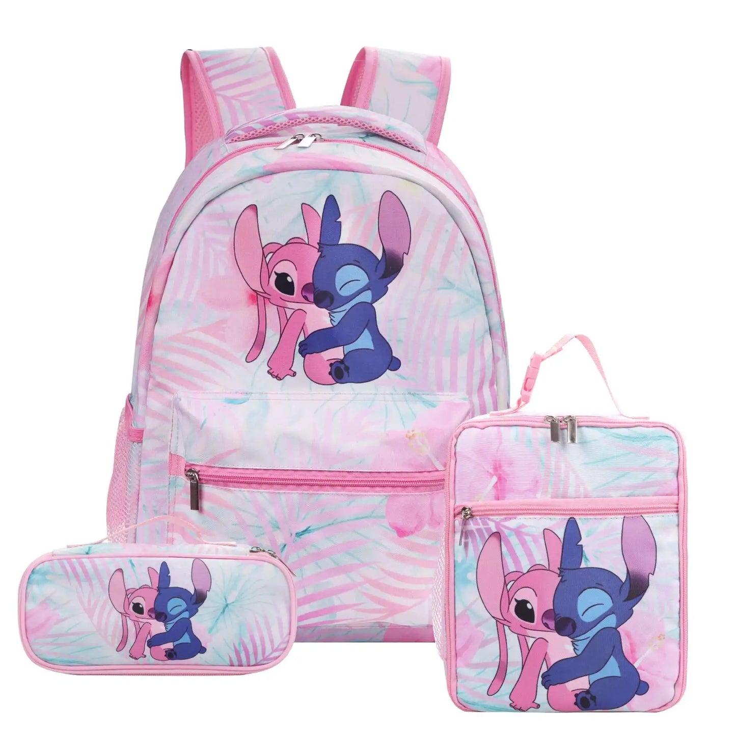 Lovely Stitch Backpacks Software Lilo And Stitch Women Girls School Bags Gradient Ramp Color Cartoon Travel Mochilas bolso mujer